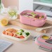 3-Layer Leak-Proof Bento Lunch Box for Adults & Kids, Portable Stackable Food Storage Container with Compartments, Spork & Sauce Cup – Microwave & Dishwasher Safe Model 9038 